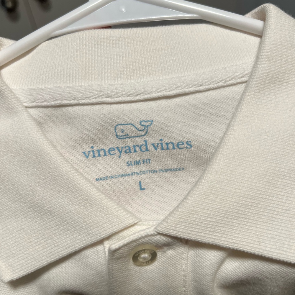 Vineyard Vines Men's Cream Polo Shirt